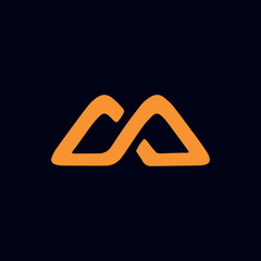 letter m text logo design vector
