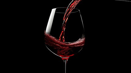 Elegant Red Wine Pour: A Dramatic Close-Up