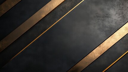 Abstract background with dark gray texture and gold diagonal stripes in a modern design style
