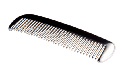 A compact grooming comb, white background --ar 16:9