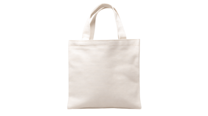 A compact printed canvas tote, white background --ar 16:9