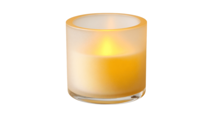 A custom matte glass candle holder, white background --ar 16:9