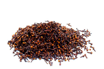 A spice of dried cloves, herbal medicine plant