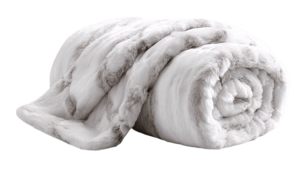 A luxury decorative throw blanket, white background --ar 16:9