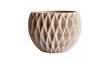 A matte finish handcrafted flower pot, white background --ar 16:9