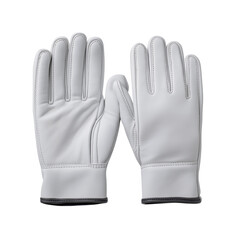 Mockup of a white sporty golf gloves, front and back view on isolated background