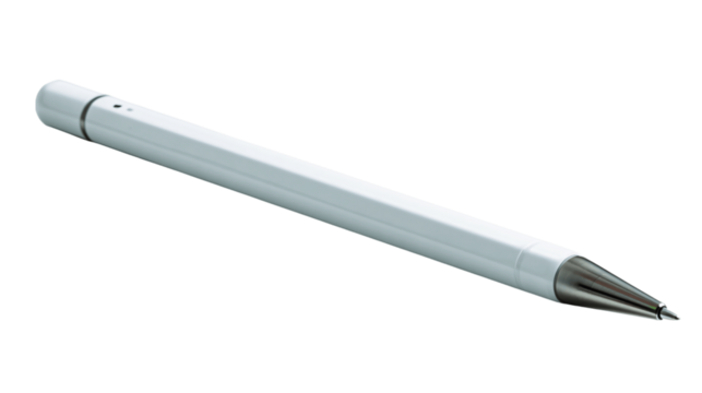 A premium touchscreen stylus, white background --ar 16:9