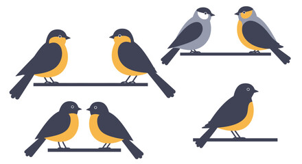 Whimsical Cartoon Birds – Colorful Stylized Avian Illustrations for Children’s Decor and Educational Projects