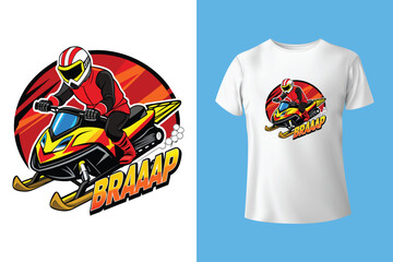 Ski winter sport vintage typography t shirt design with glasses and skier silhouette	