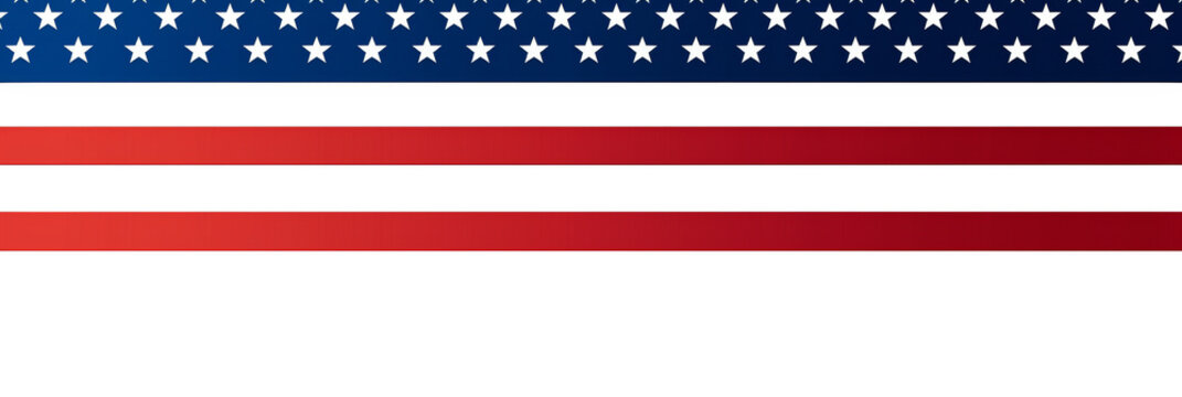 USA Flag Border Banner – Patriotic Stars and Stripes Divider Design