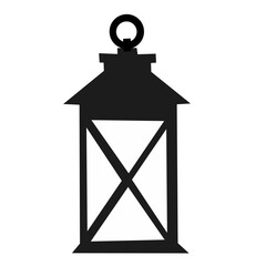 Ramadan lantern vector silhouette