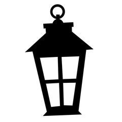 Ramadan lantern vector silhouette