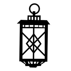 Ramadan lantern vector silhouette
