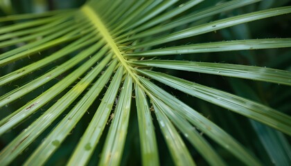 Lush Tropical Palm Frond Leaf Background for Fresh, Nature-Inspired Design Themes