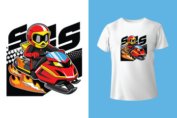 Ski winter sport vintage typography t shirt design with glasses and skier silhouette	