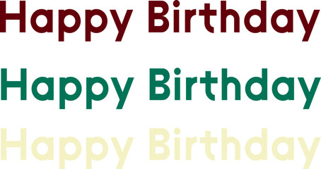 Happy Birthday text vector 