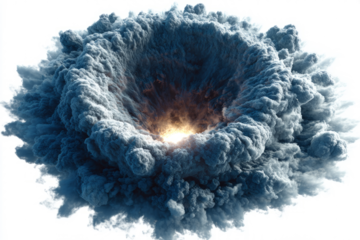 explosion cloud with shockwave ring