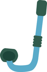 여름 스노쿨링 장비 일러스트 Summer snorkeling equipment illustration