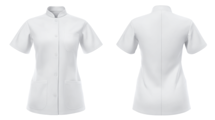 Nurse uniform set front and back.