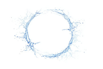 Ripple circle forming from light splash minimal on white