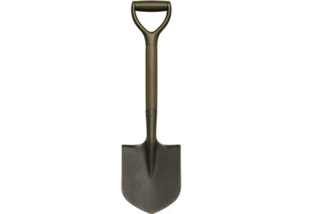 Studio shot of a small shovel isolated on a transparent background, perfect for compositing and design projects