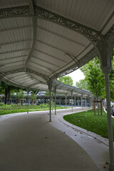 Vichy in France, the parc des Sources and the gallery in the historical center

