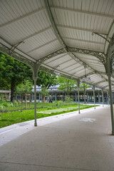 Vichy in France, the parc des Sources and the gallery in the historical center
