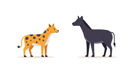 Cartoon Animal Collection – Colorful and Cute Wildlife Illustrations for Kids and Educational Designs
