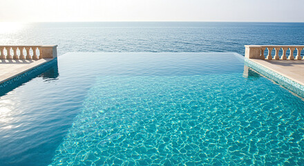 Fototapeta premium 에메랄드빛 바다와 수평선 / Emerald Sea and Horizon