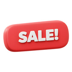 sale tag label cta button design png 3D illustration callout button