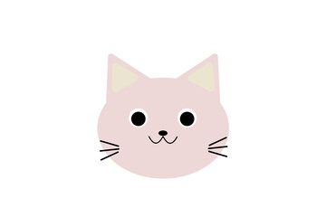 かわいい猫　ピンク　グラフィック素材