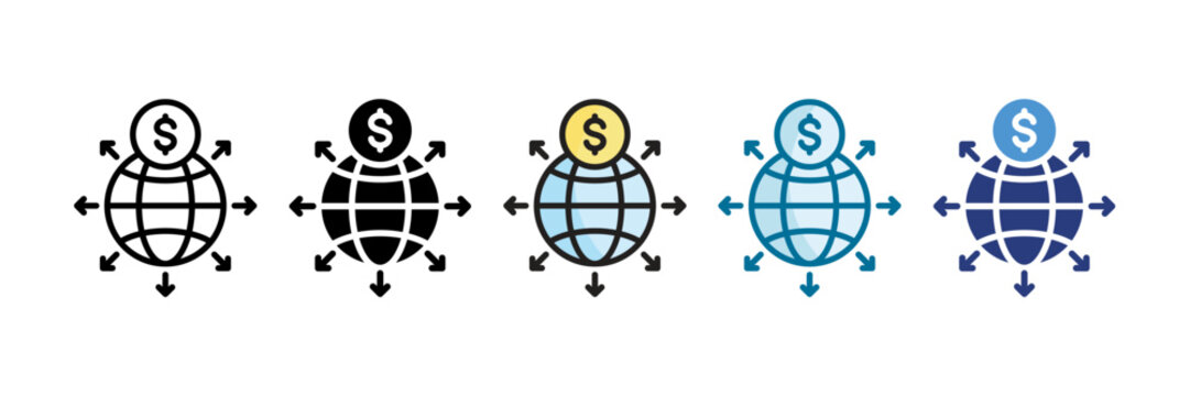 Business Expansion Icon Set Multiple Style Collection