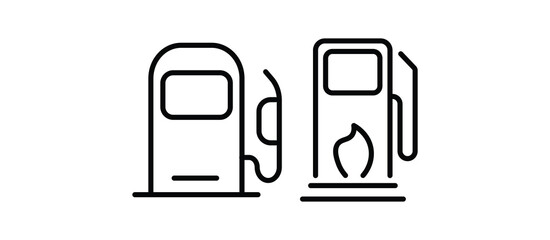 petrol fuel gas station pump icon sign vector. Fuel icon set. Gas station icons or signs. Engine oil icon symbol. Transport collection, petrol fuel