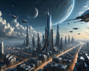 Futuristic Cityscape A Vision of Tomorrow's Metropolis