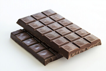 Fototapeta premium Premium handmade chocolate bar packaging wrapped in textured embossed foil, artisanal touch, white background