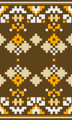 Colorful Pixel Art Seamless Textile Design with Abstract Grid Elements Perfect for Print on Demand Fabric Craft Projects Home Accessories and Wall Art Prints