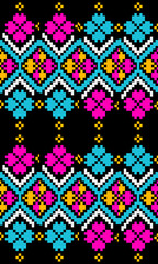 Pixel Grid Pattern for Contemporary Fabric Design Combining Abstract Repetition and Vivid Digital Color Inspired by Urban Landscapes and Futuristic Design