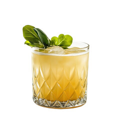 Clover Club drink isolated on white or transparent background