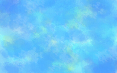水彩絵の具　背景　テクスチャー　青　空