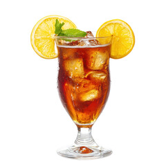 Cuban Libre drink isolated on white or transparent background