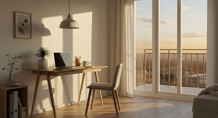 Sunny Home Office Workspace