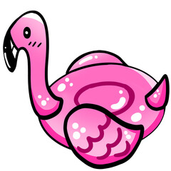 귀여운 플라밍고튜브