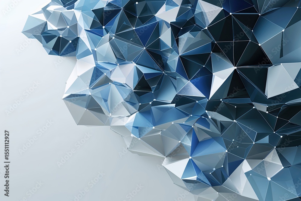Poster modern digital framework with innovative abstract polygonal network design