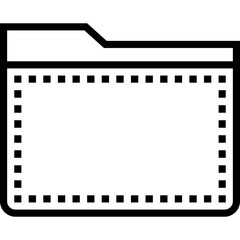 Folder File Directory Storage Organization Icon Vector