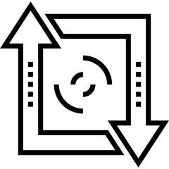 Data Sync Transfer Arrows Icon Vector Illustration