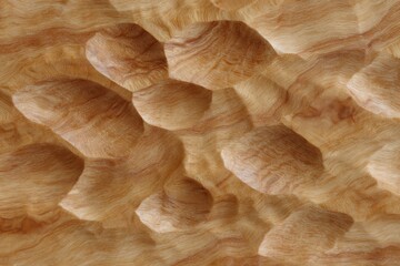 Wood with raised hexagonlike bumps and visible wood grain