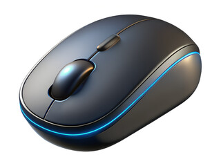 black wireless computer mouse with backlight