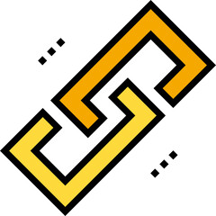 Chain Link Connection URL Hyperlink Icon Vector