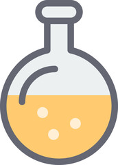 Laboratory Flask Science Chemistry Experiment Research Icon Vector