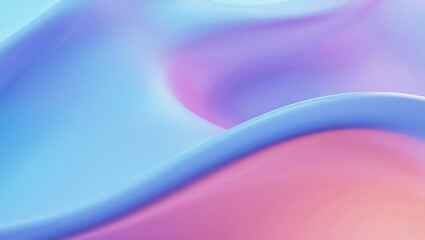 Dreamy Gradient Waves of Soft Colors: A Serene Blend of Blue, Purple, and Pink Hues in Smooth, Flowing Forms
